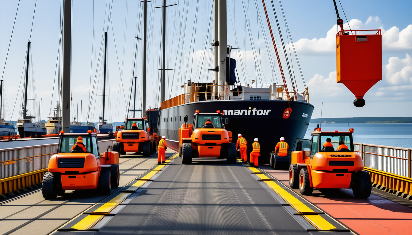 découvrez le processus de chargement des machines manitou à bord du voilier cargo neoliner origin, une solution innovante alliant efficacité et respect de l'environnement pour le transport maritime.
