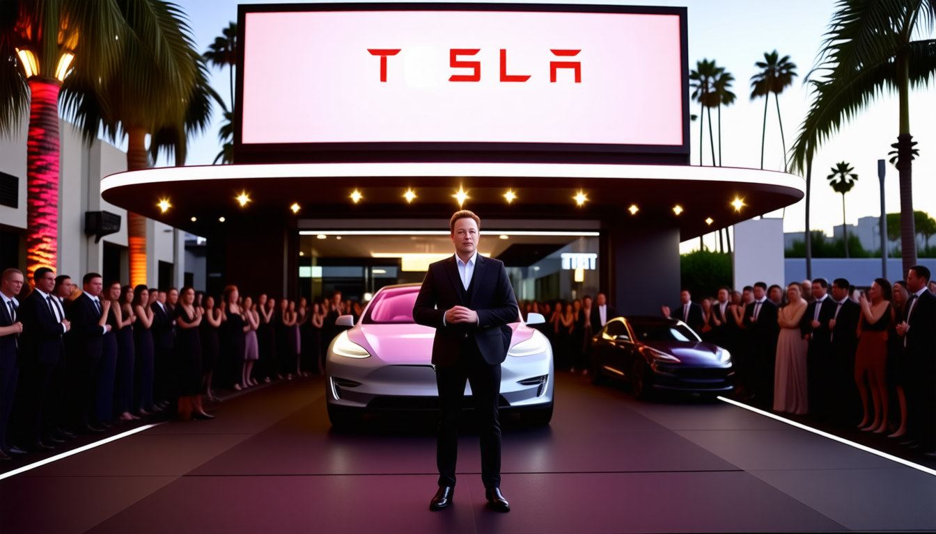 découvrez l'inauguration spectaculaire du restaurant tesla d'elon musk à hollywood, avec une apparition en direct sur écran géant, alliant technologie et expérience unique.