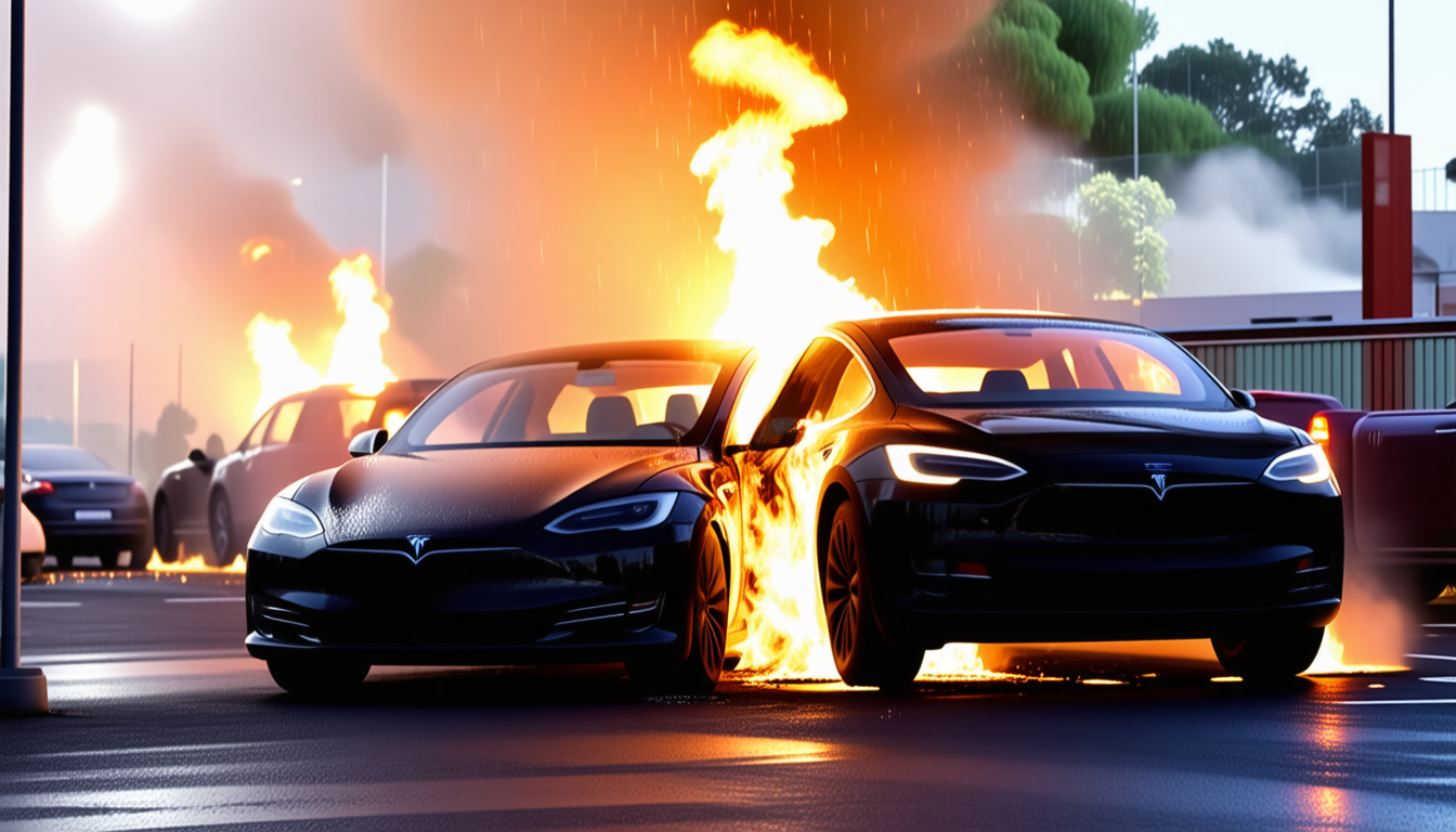 enquête en cours sur les incendies de voitures tesla près de marseille, une piste criminelle est privilégiée pour expliquer ces événements mystérieux.