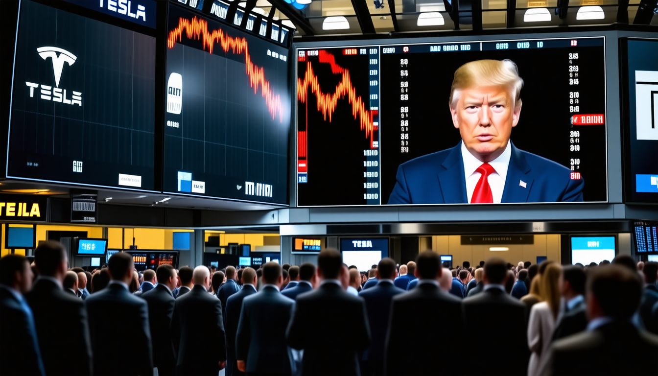 découvrez comment les avertissements de trump envers les entreprises de musk provoquent une forte baisse des actions tesla à wall street et impactent le marché financier.