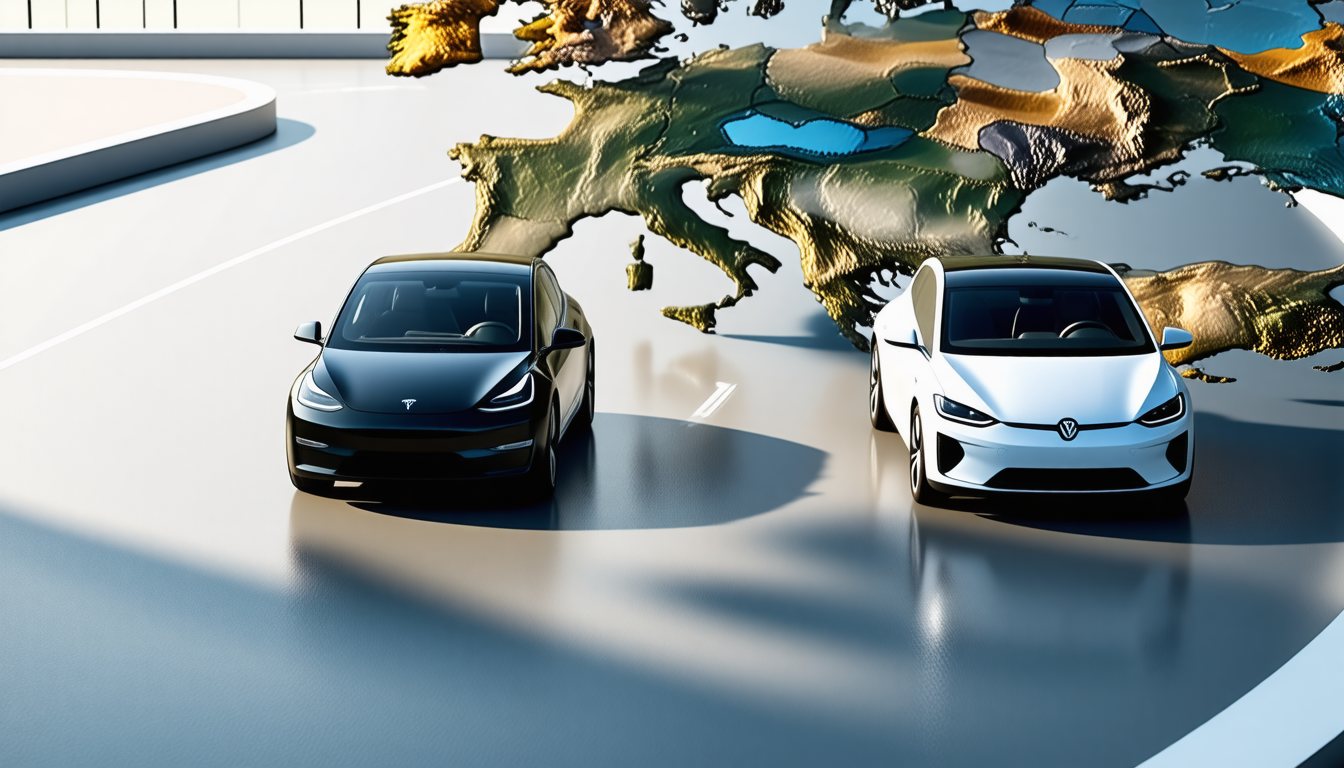 découvrez l'évolution des ventes de véhicules électriques en europe, avec le recul de tesla dans le classement et les succès impressionnants de volkswagen et renault.