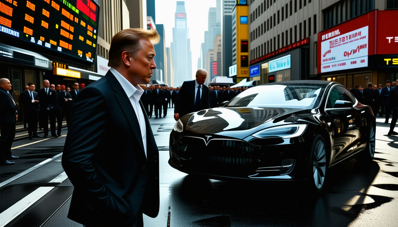 découvrez comment la chute de plus de 15% de la valeur boursière d'elon musk à wall street coïncide avec l'acquisition d'une tesla par donald trump dans cet article plongeant au cœur des enjeux financiers et des personnalités influentes du moment.