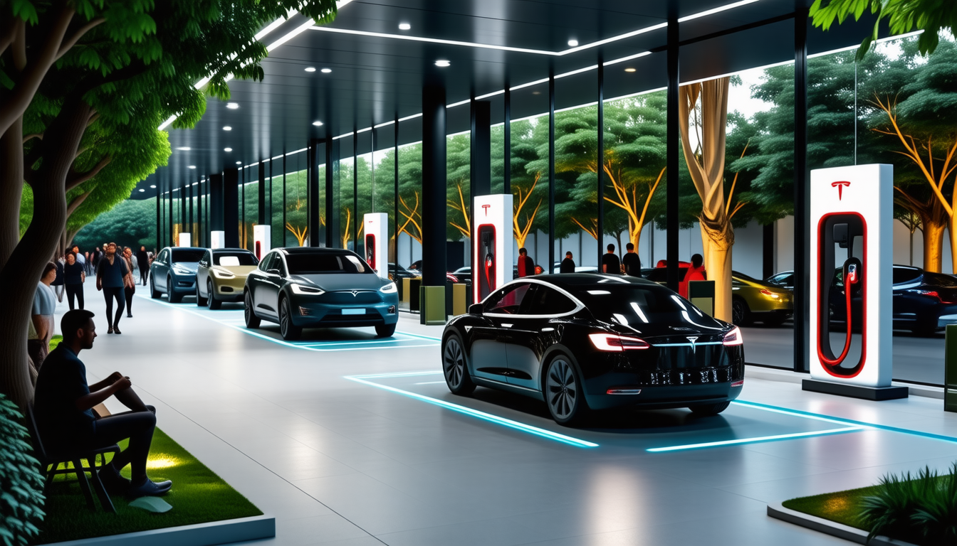 découvrez la nouvelle station de recharge tesla, innovante et pratique, qui offre une expérience unique et rivalise avec mcdonald's en accessibilité et rapidité.