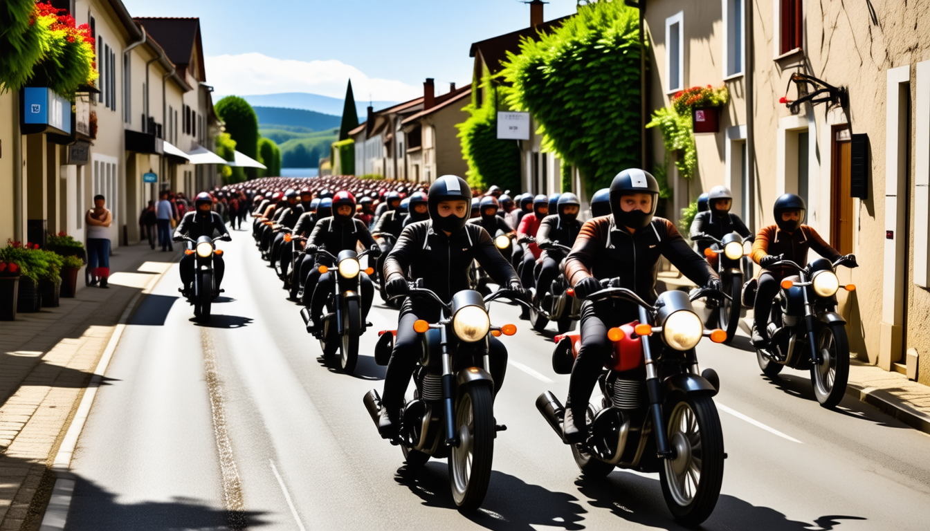 rieux célèbre l'arrivée des motards de la madone, un événement attendu qui rassemble passionnés et habitants autour d'une tradition conviviale et festive.