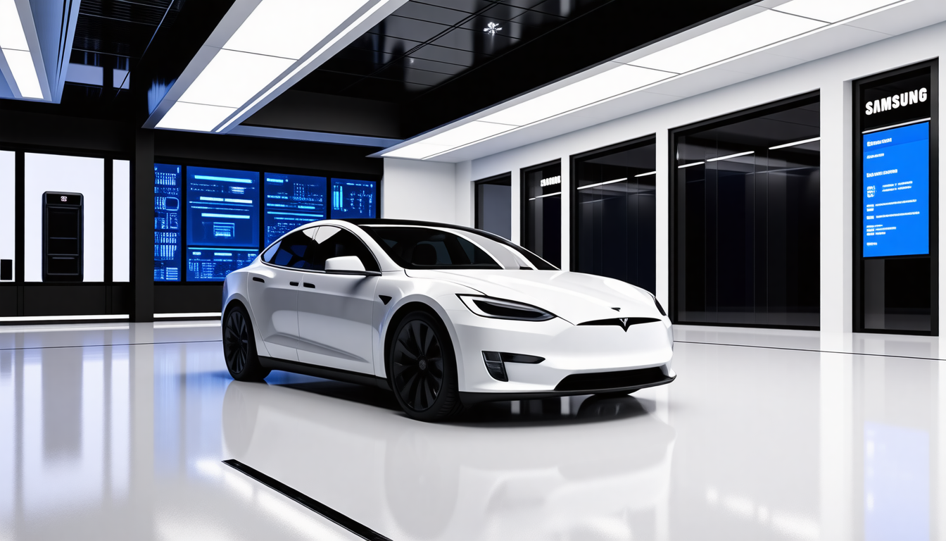 tesla renforce sa confiance en collaborant avec samsung pour intégrer une intelligence artificielle avancée dans ses prochaines voitures, promettant innovation et performance.