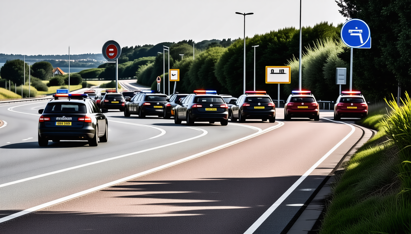 un contrôle routier au giratoire de kerviniou à concarneau a permis de détecter neuf infractions, renforçant la sécurité routière dans la région.