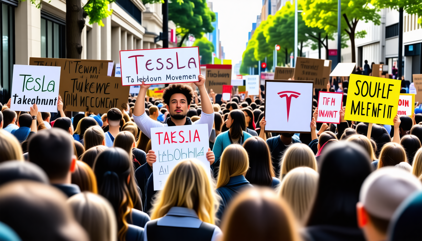 rejoignez la mobilisation du mouvement « tesla takedown » lors d'une journée de protestation contre elon musk. découvrez les motivations derrière cette action et plongez dans les enjeux soulevés par les manifestants.