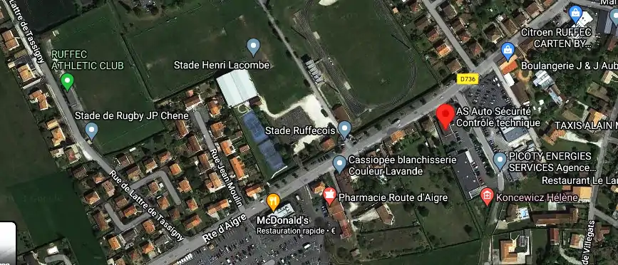 Prix contrôle technique à Ruffec