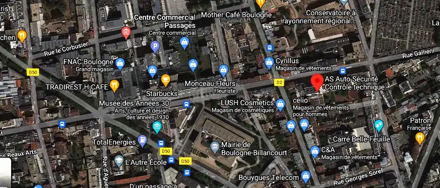 Prix contrôle technique à Boulogne-Billancourt