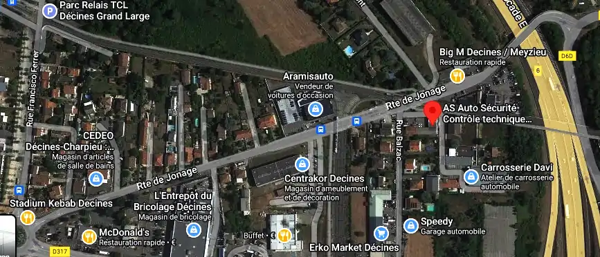 Prix contrôle technique à Décines-Charpieu