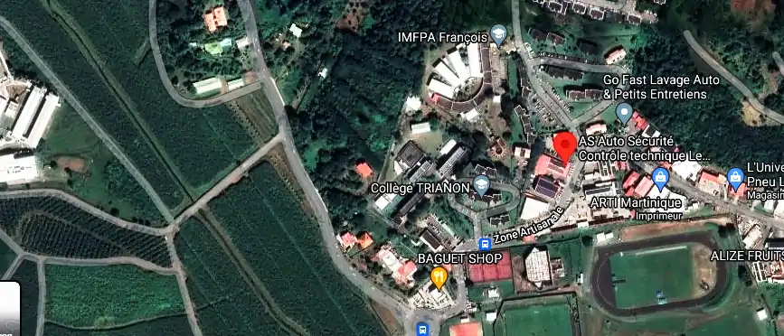 Prix contrôle technique à de Trianon, Immeuble Saingre, Zone Artisanale, Le François 97240, Martinique