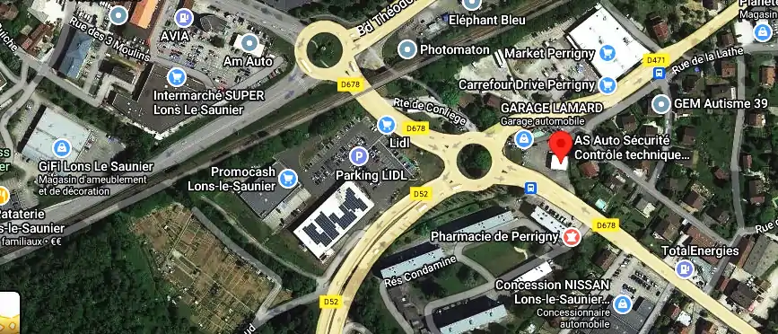 Prix contrôle technique à Perrigny