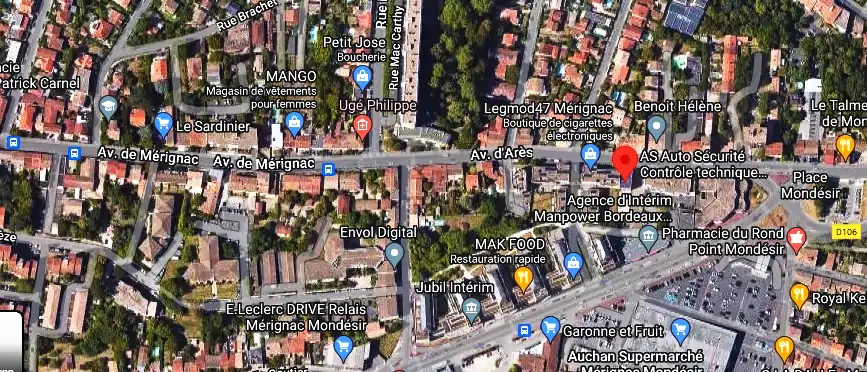 Prix contrôle technique à Mérignac