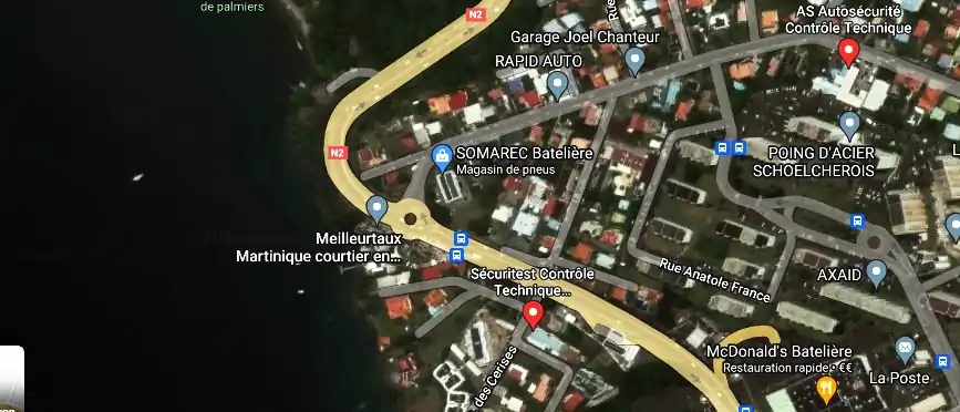 Prix contrôle technique à 36 ANCIENNE ROUTE DE SCHOELCHER, Schoelcher 97233, Martinique