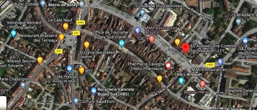 Prix contrôle technique à Belley