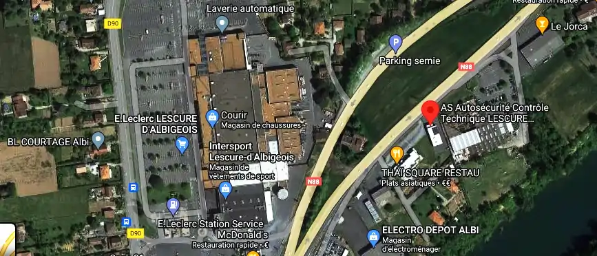 Prix contrôle technique à LESCURE D`ALBIGEOIS