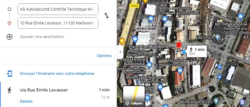 Prix contrôle technique à Narbonne