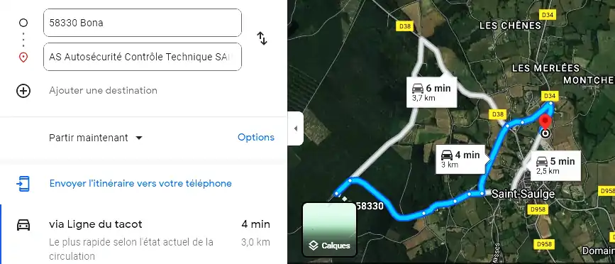 Prix contrôle technique à Saint-Saulge