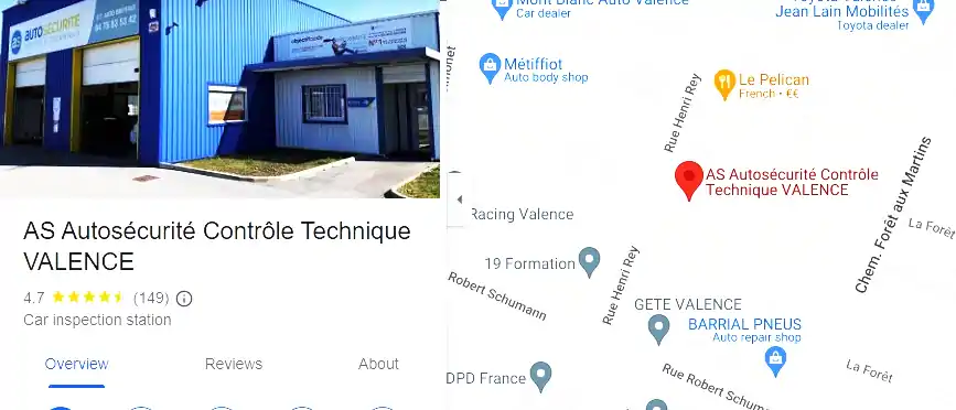 Prix contrôle technique à Valence