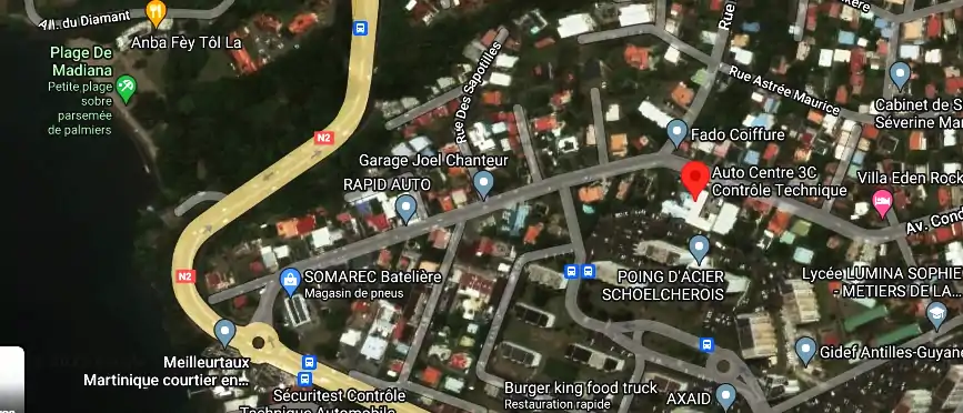 Prix contrôle technique à , Martinique