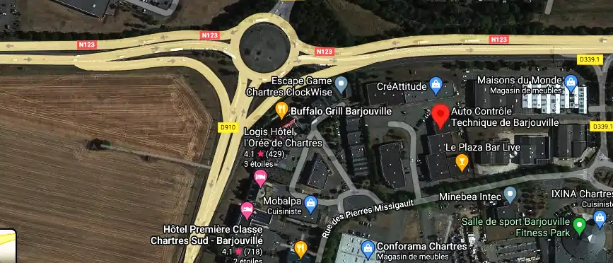 Prix contrôle technique à Barjouville