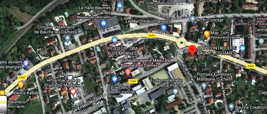 Prix contrôle technique à Baume-les-Dames