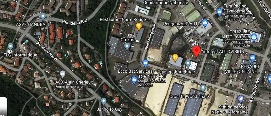 Prix contrôle technique à Villefontaine