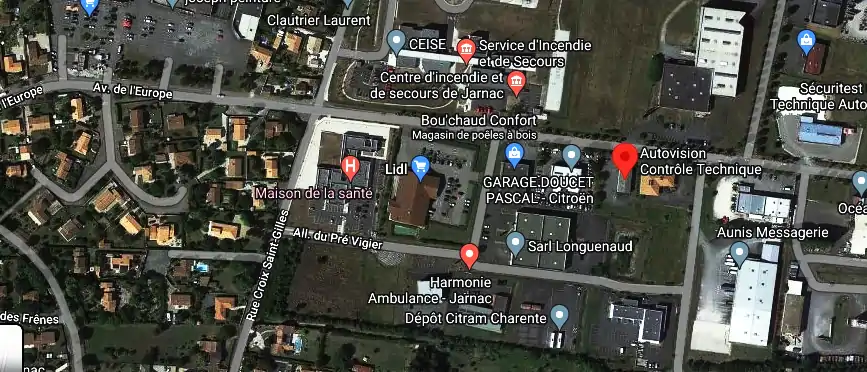 Prix contrôle technique à Jarnac
