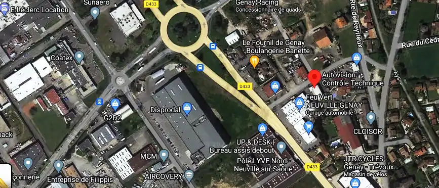 Prix contrôle technique à Genay