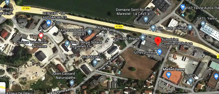 Prix contrôle technique à Yenne