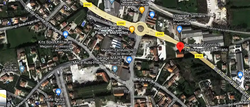 Prix contrôle technique à Sarrians