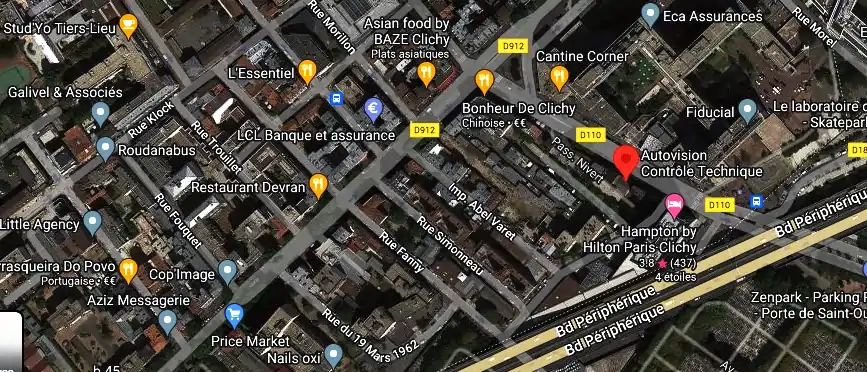 Prix contrôle technique à Clichy