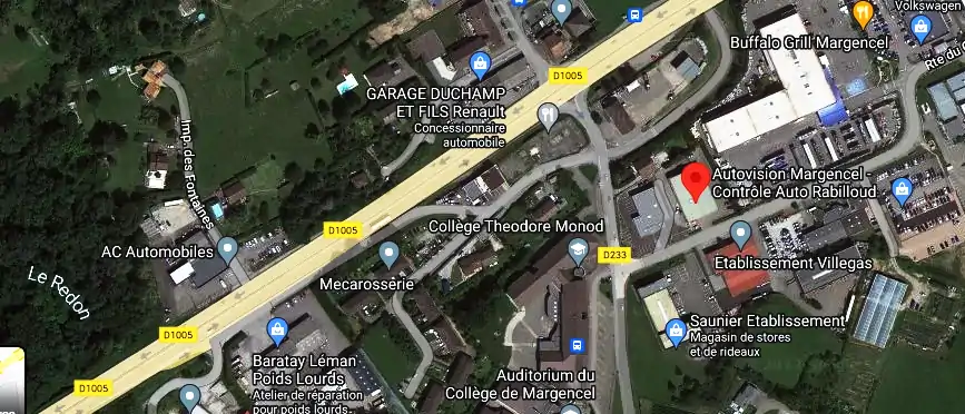 Prix contrôle technique à Margencel