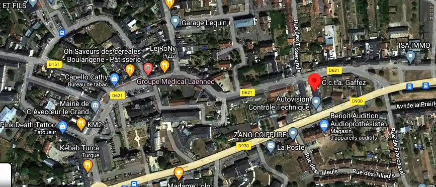 Prix contrôle technique à Crèvecœur-le-Grand