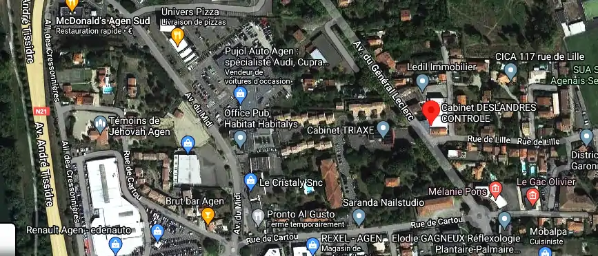 Prix contrôle technique à Agen