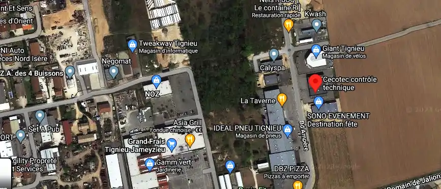 Prix contrôle technique à Tignieu-Jameyzieu