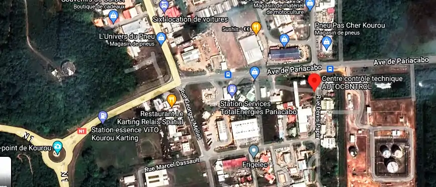 Prix contrôle technique à Rue Denis Papin, Kourou 97310, Guyane française