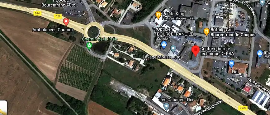 Prix contrôle technique à Bourcefranc-le-Chapus