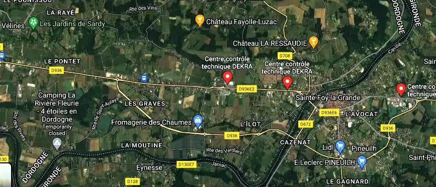 Centre contrôle technique DEKRA à Pineuilh