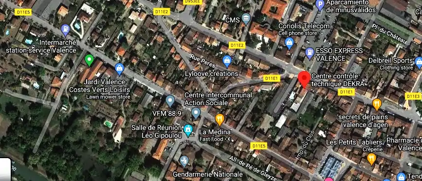 Prix contrôle technique à Valence d'Agen