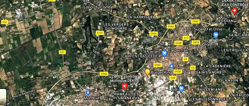 Centre contrôle technique DEKRA à Monteux