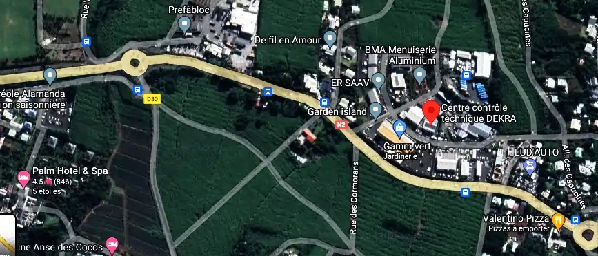 Prix contrôle technique à Z.A, 17 Rue des Merisiers, Petite Île 97429, La Réunion