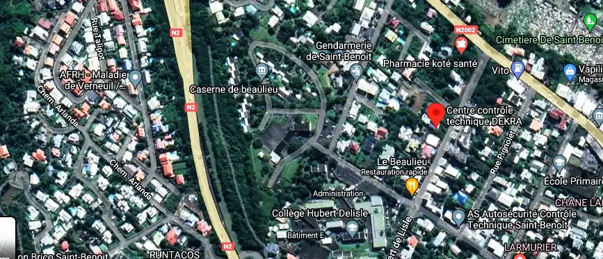 Prix contrôle technique à 10 Rue Hubert de Lisle, Saint-Benoît 97470, La Réunion