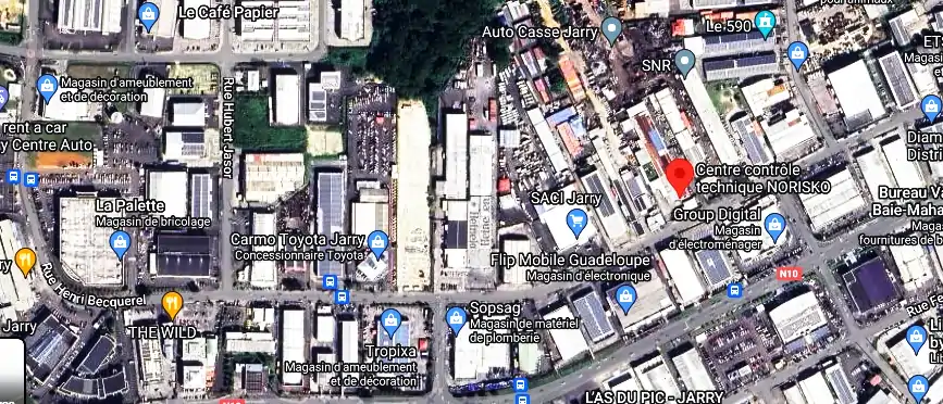 Prix contrôle technique à 1353 rue Henri Becquerel, IMM SCI ORCHIDEES, Baie-Mahault 97122, Guadeloupe