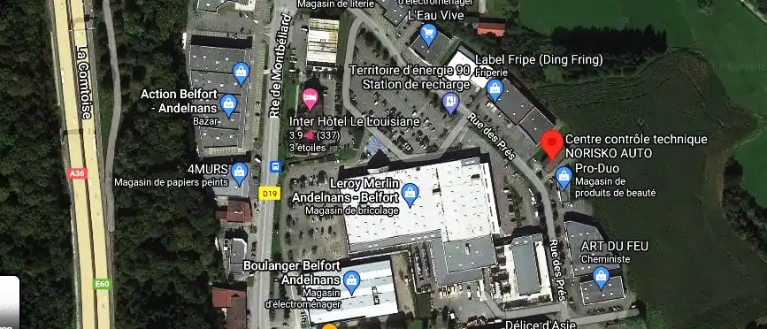 Prix contrôle technique à Andelnans