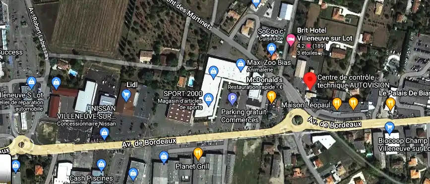 Prix contrôle technique à Bias