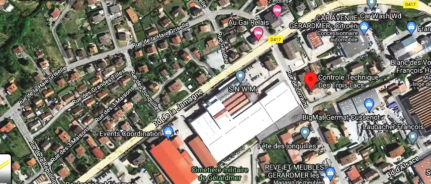 Prix contrôle technique à Gérardmer