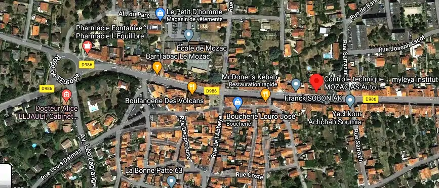 Prix contrôle technique à Mozac