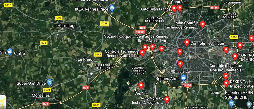 Prix contrôle technique à Pacé