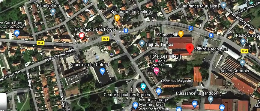 Prix contrôle technique à Audincourt